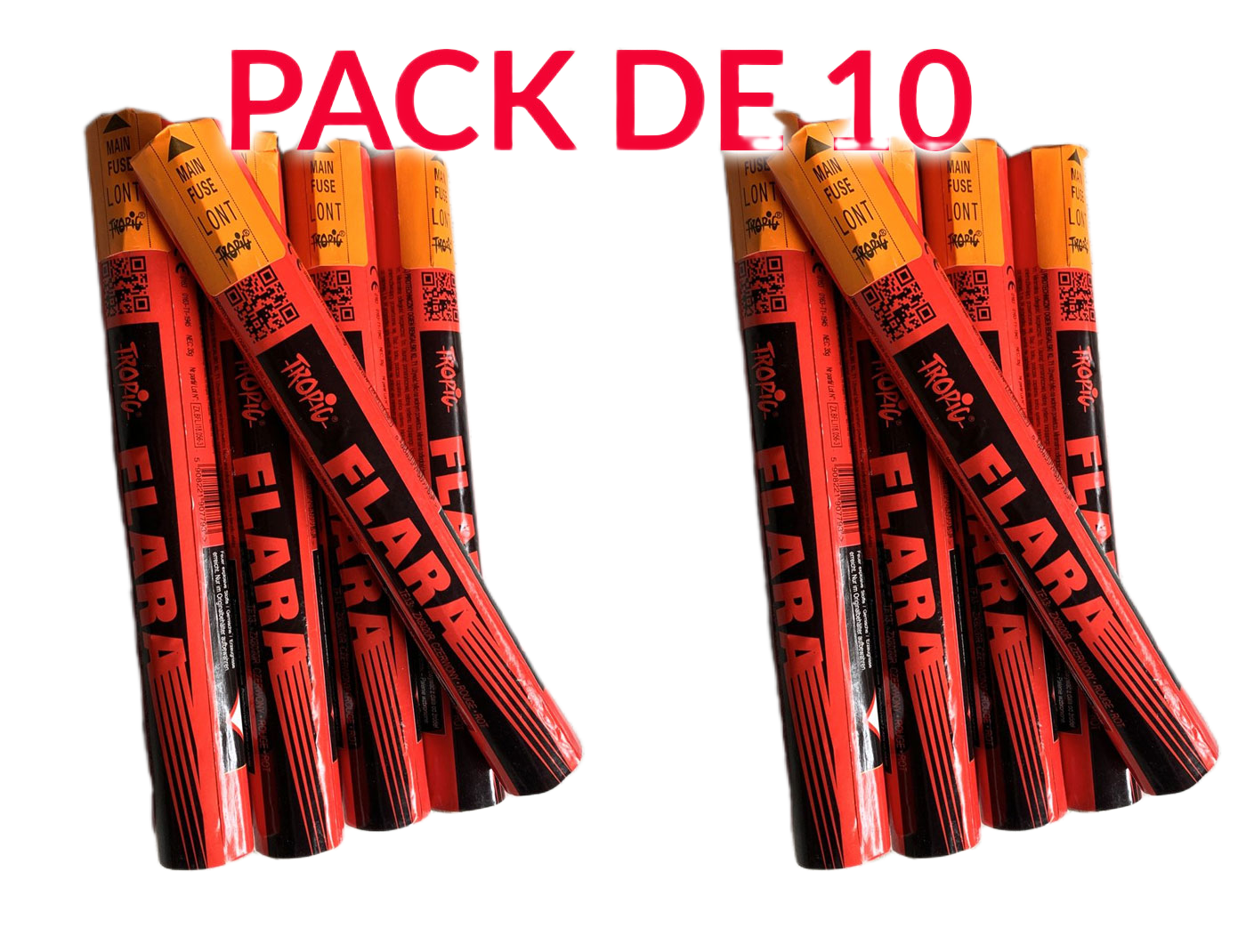 Pack de 10 Torches Supporter Rouge - Mypyro Artifices