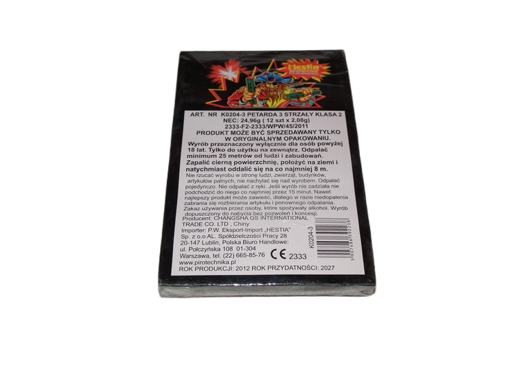 Paquet De 12 Pétards 3 Coups Super Petardy - MyPyro Artifices