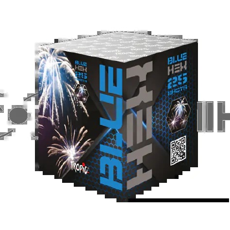 Batterie 25 Coups Blue Hex - Mypyro Artifices