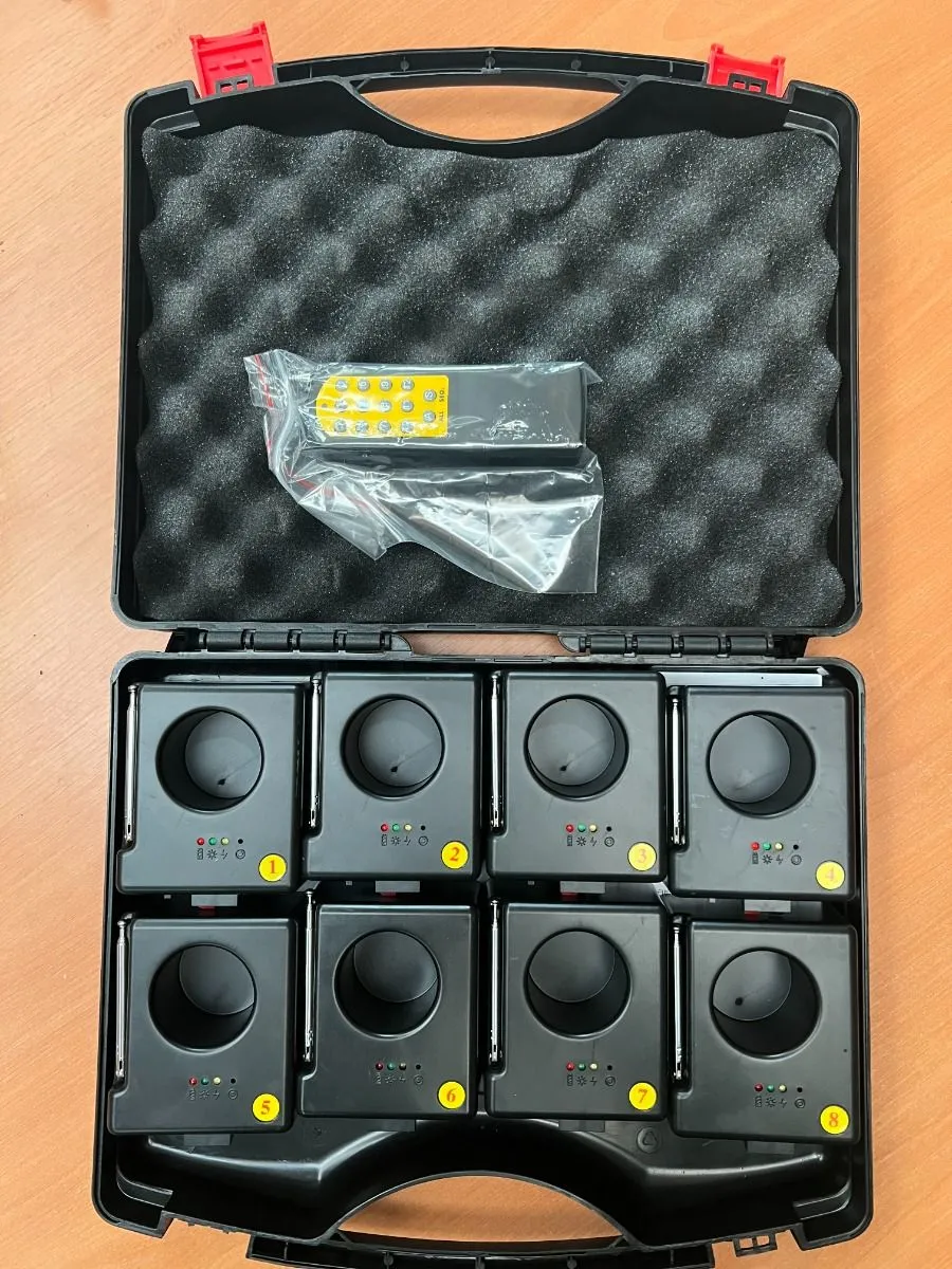 kit complet d'allumage fontaines de scène 8 modules - mypyro artifices