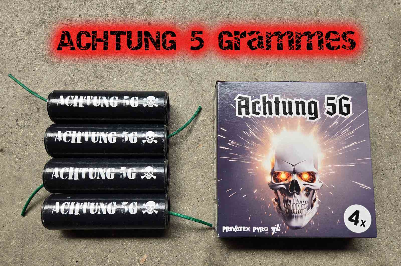 Paquet de 4 Pétards Achtung - Mypyro Artifices