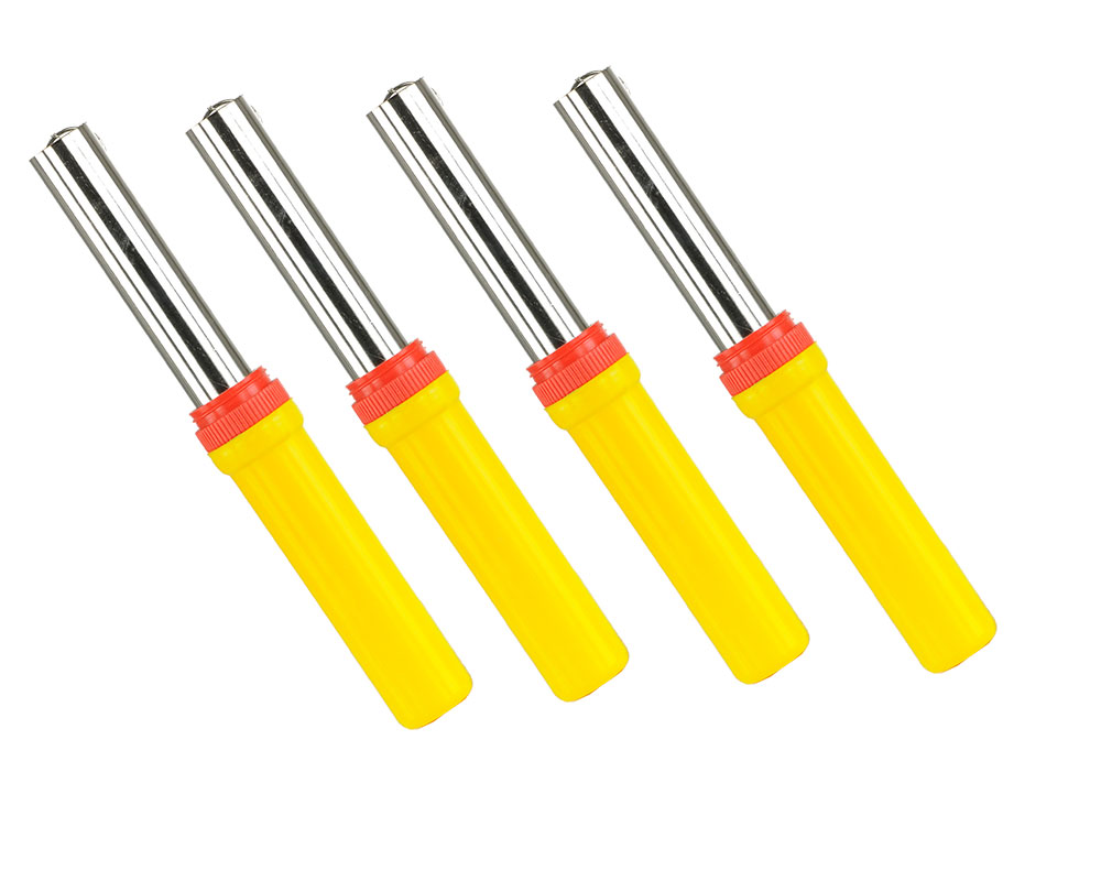 torche à mains rouge pliable lumière et fumée boîte de 4 - mypyro artifices