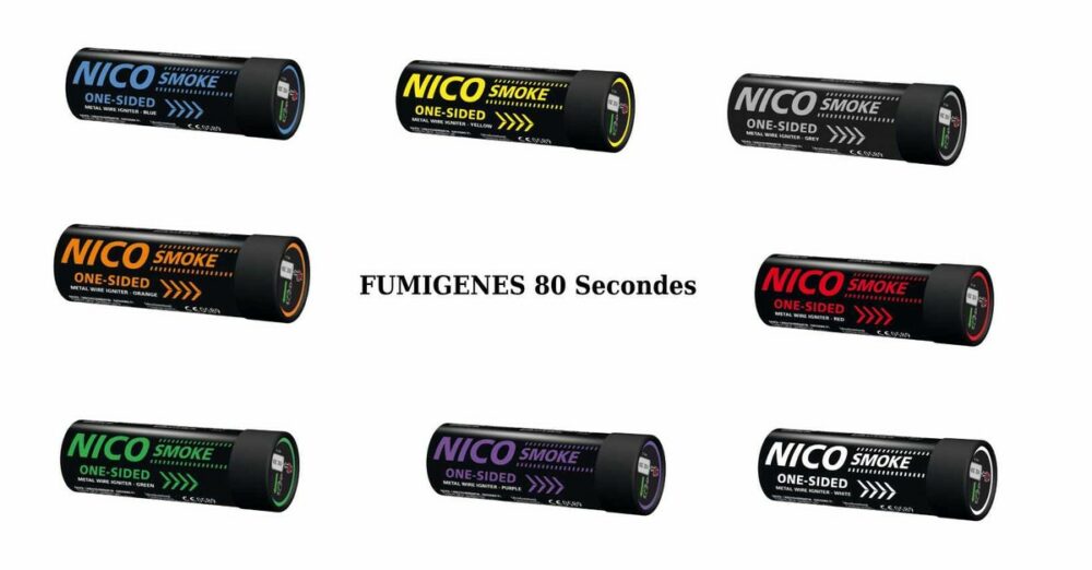 Fumigènes 80 Secondes Nico Fire 6 Coloris Unité Et Pack de 5