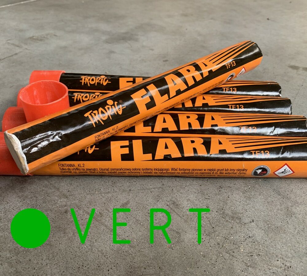 Pack 5 Torches Supporter Vertes - Torche à Main Pyrotechnique